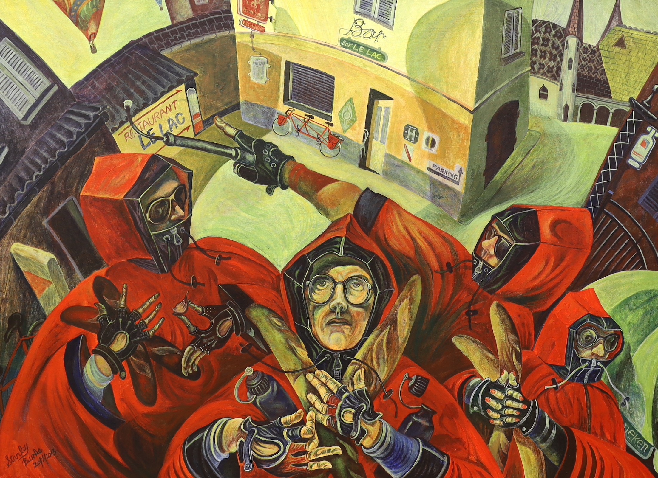 Stanley Burke (Contemporary), oil on canvas, “Boulangeried in Bourgogne”, signed and dated 2013, 76 x 101cm
